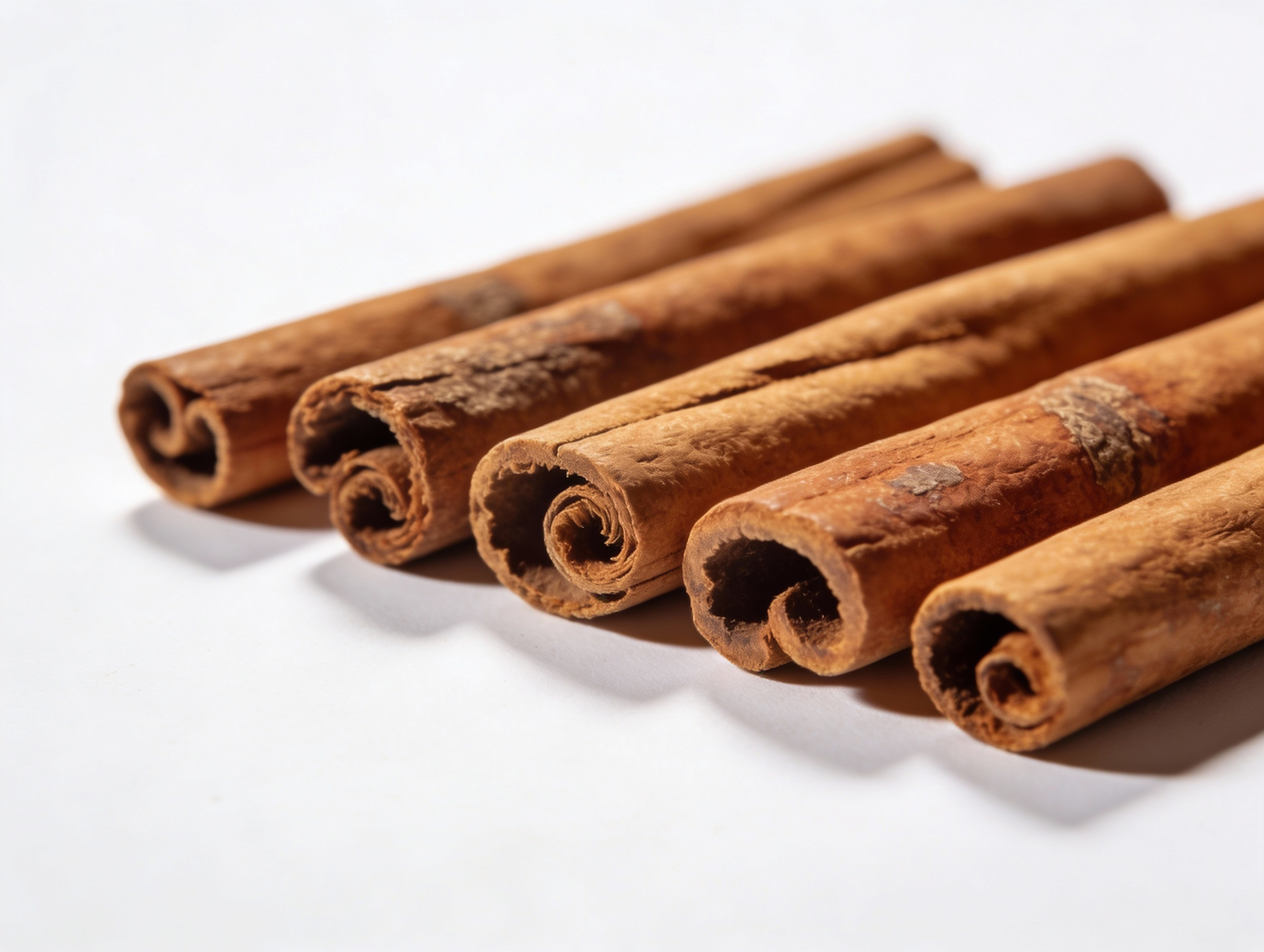 Quills of true Ceylon cinnamon, the bark curled into tight scrolls